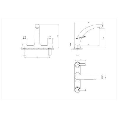 Araya Urban Deck Mounted Sink Mixer